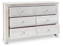 Paxberry Whitewash Queen Panel Bedroom Set with Dresser and Chest - Ornate Home