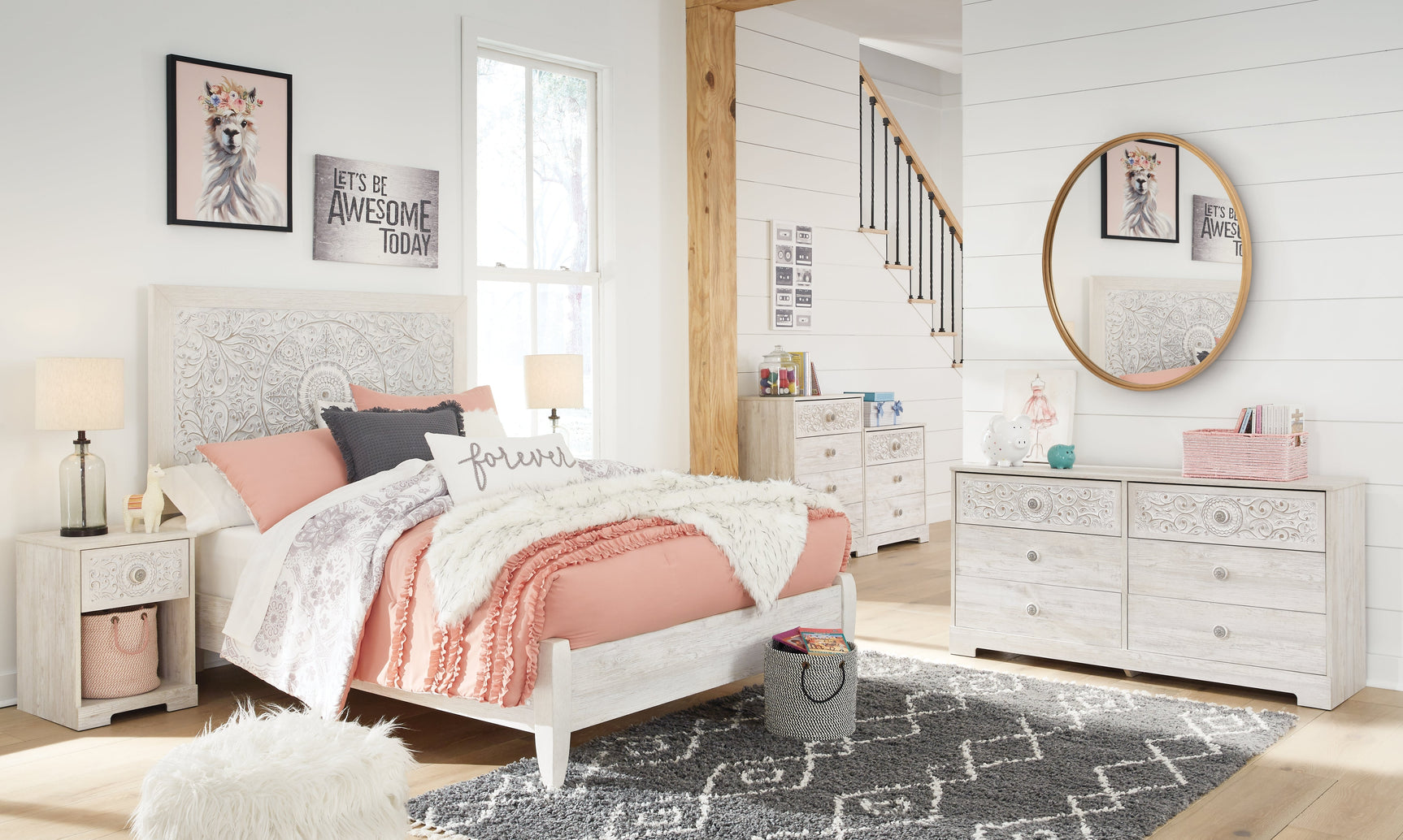 Paxberry Whitewash Six Drawer Dresser (Online Special Price) - Ornate Home