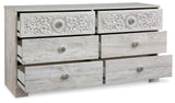 Paxberry Whitewash Six Drawer Dresser - Ornate Home