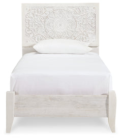Paxberry Whitewash Twin Panel Bed - Ornate Home