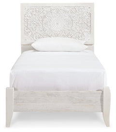 Paxberry Whitewash Twin Panel Bedroom Set with Chest and Nightstand - Ornate Home