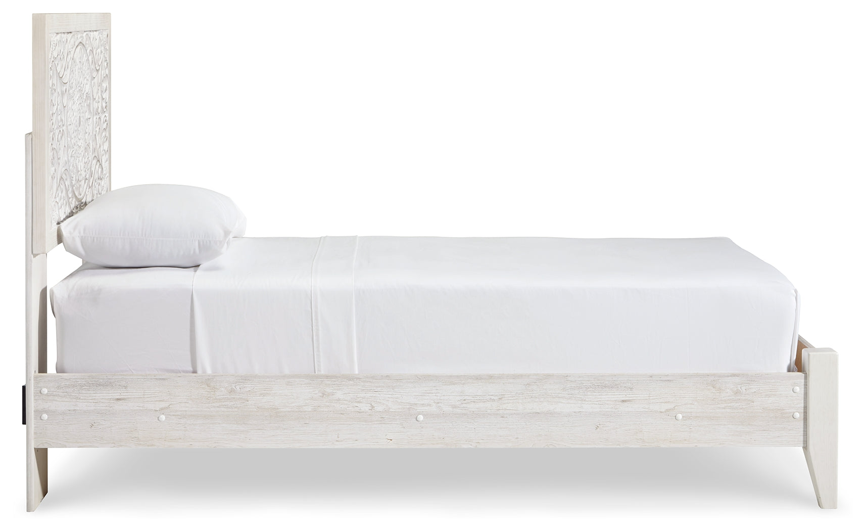 Paxberry Whitewash Twin Panel Bedroom Set with Nightstand (Online Special Price) - Ornate Home