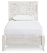 Paxberry Whitewash Twin Panel Bedroom Set with Nightstand (Online Special Price) - Ornate Home