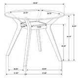 Paxton Brown Round 48-inch Glass Top Counter Height Dining Table - Ornate Home
