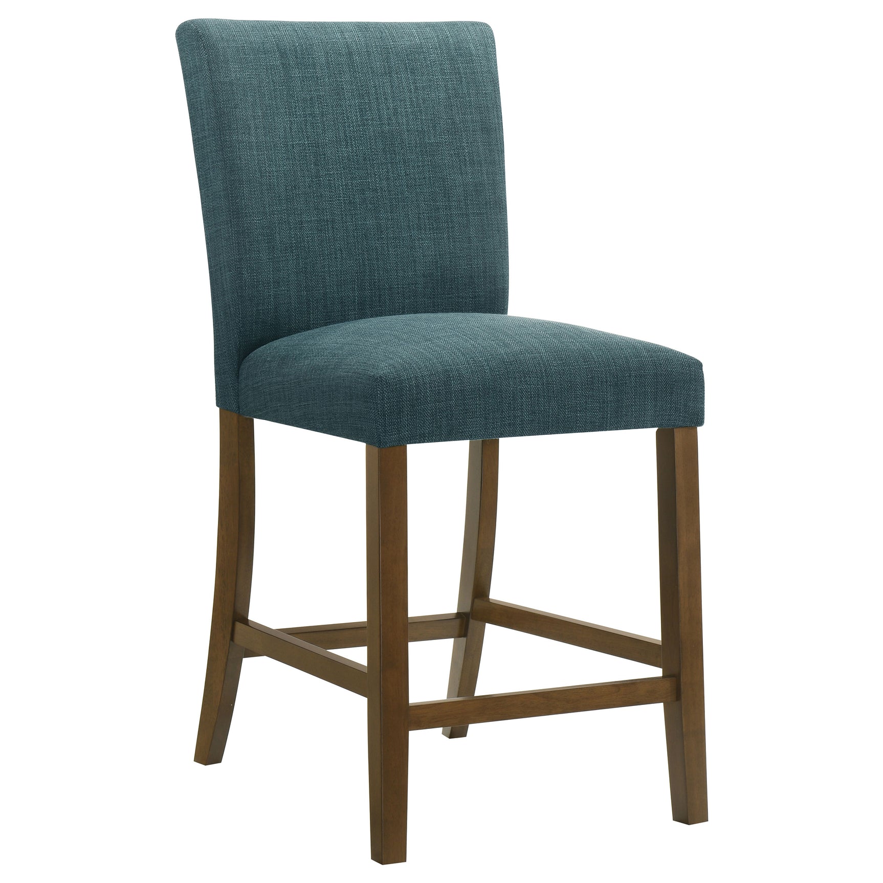 Paxton Brown/Teal Blue 5-piece Round Glass Top Counter Height Dining Set - Ornate Home