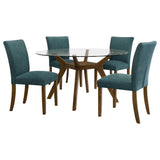 Paxton Brown / Teal Blue Dining Set - Ornate Home