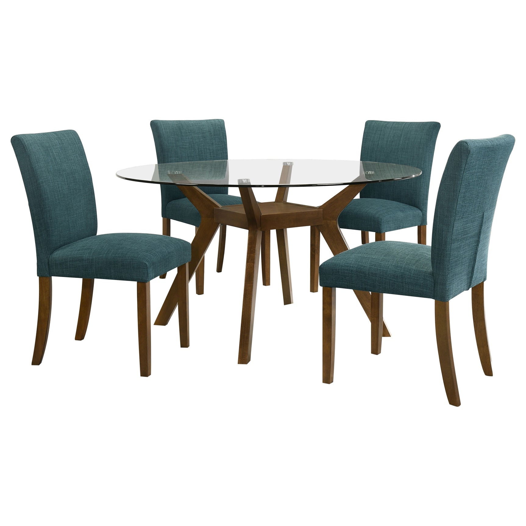 Paxton Brown / Teal Blue Dining Set - Ornate Home