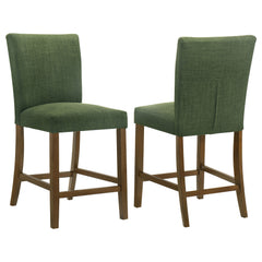 Paxton Green/Brown Upholstered Counter Height Dining Chair (Set of 2) - Ornate Home