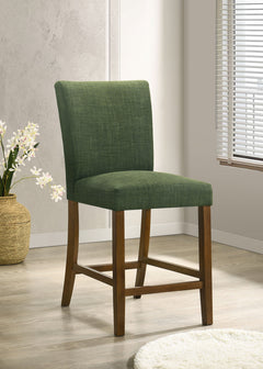 Paxton Green/Brown Upholstered Counter Height Dining Chair (Set of 2) - Ornate Home