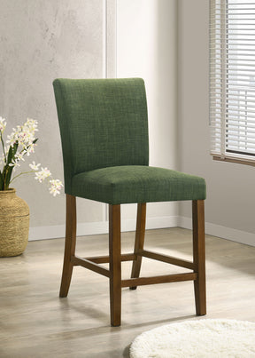 Paxton Green/Brown Upholstered Counter Height Dining Chair (Set of 2) - Ornate Home