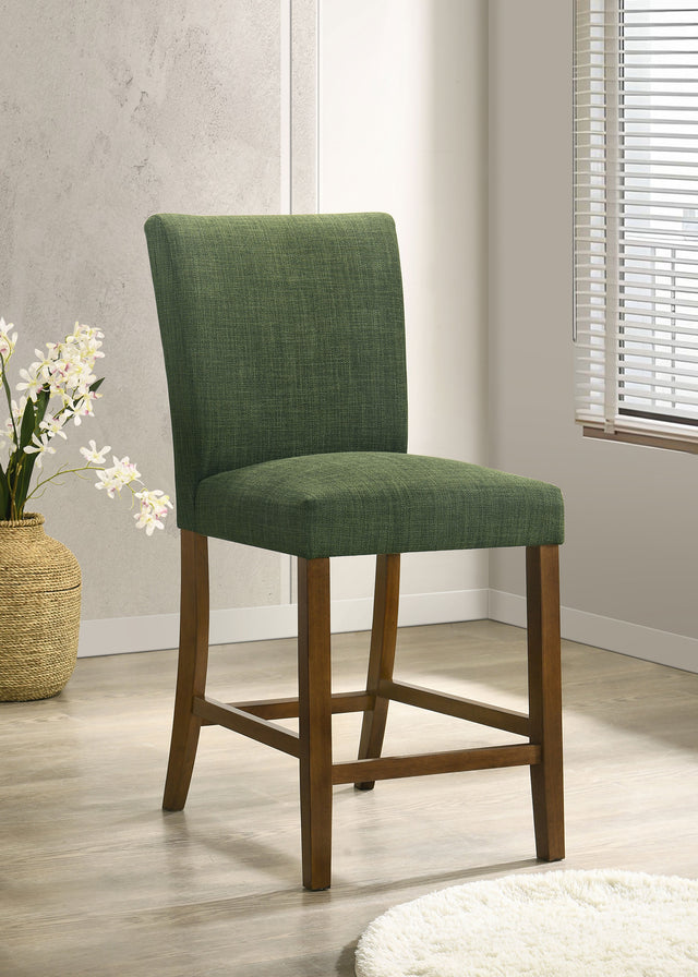 Paxton Green/Brown Upholstered Counter Height Dining Chair (Set of 2) - Ornate Home