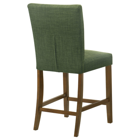 Paxton Green/Brown Upholstered Counter Height Dining Chair (Set of 2) - Ornate Home