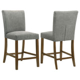 Paxton Grey/Brown Upholstered Counter Height Dining Chair (Set of 2) - Ornate Home