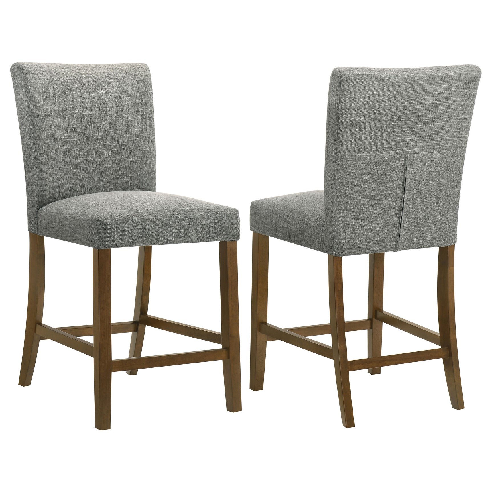 Paxton Grey/Brown Upholstered Counter Height Dining Chair (Set of 2) - Ornate Home