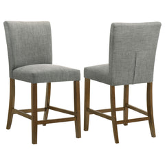 Paxton Grey/Brown Upholstered Counter Height Dining Chair (Set of 2) - Ornate Home