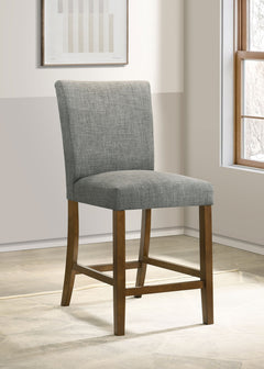 Paxton Grey/Brown Upholstered Counter Height Dining Chair (Set of 2) - Ornate Home