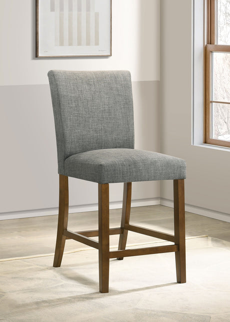 Paxton Grey/Brown Upholstered Counter Height Dining Chair (Set of 2) - Ornate Home