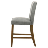 Paxton Grey/Brown Upholstered Counter Height Dining Chair (Set of 2) - Ornate Home