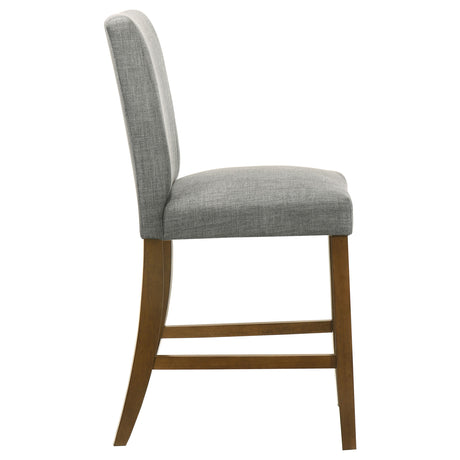 Paxton Grey/Brown Upholstered Counter Height Dining Chair (Set of 2) - Ornate Home