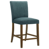 Paxton Teal Blue/Brown Upholstered Counter Height Dining Chair (Set of 2) - Ornate Home