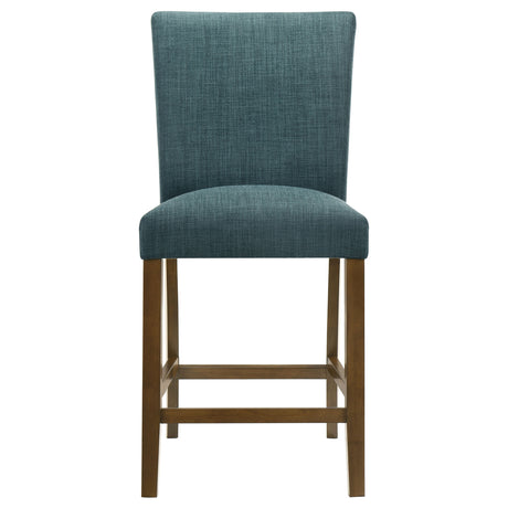 Paxton Teal Blue/Brown Upholstered Counter Height Dining Chair (Set of 2) - Ornate Home