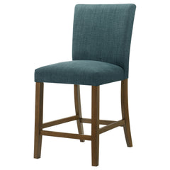 Paxton Teal Blue/Brown Upholstered Counter Height Dining Chair (Set of 2) - Ornate Home