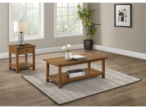 Payne Brown 2-piece Coffee and 1-drawer End Table Set - Ornate Home