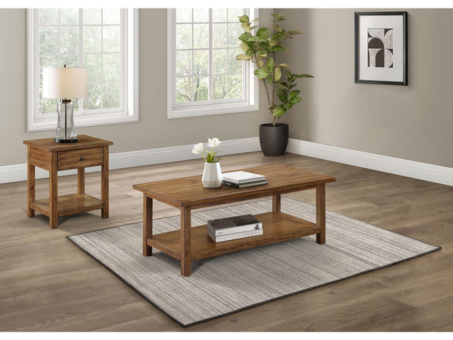 Payne Brown 2-piece Coffee and 1-drawer End Table Set - Ornate Home