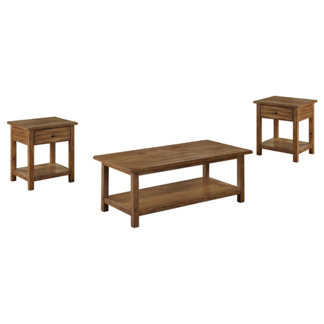 Payne Brown 3-piece Coffee and 1-drawer End Table Set - Ornate Home