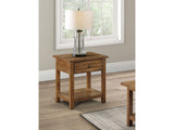Payne Distressed Brown 1-drawer End Table - Ornate Home