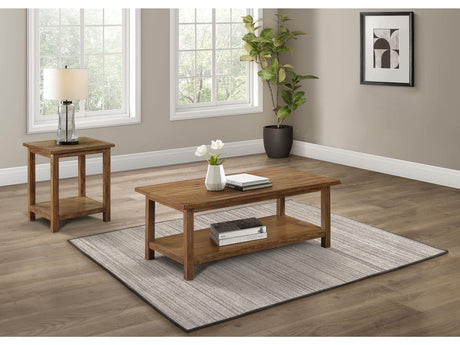 Payne Distressed Brown 2-piece Coffee and End Table Set - Ornate Home