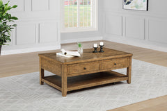 Payne Distressed Brown 48-inch Mobile Lift Top Coffee Table - Ornate Home