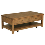 Payne Distressed Brown 48-inch Mobile Lift Top Coffee Table - Ornate Home