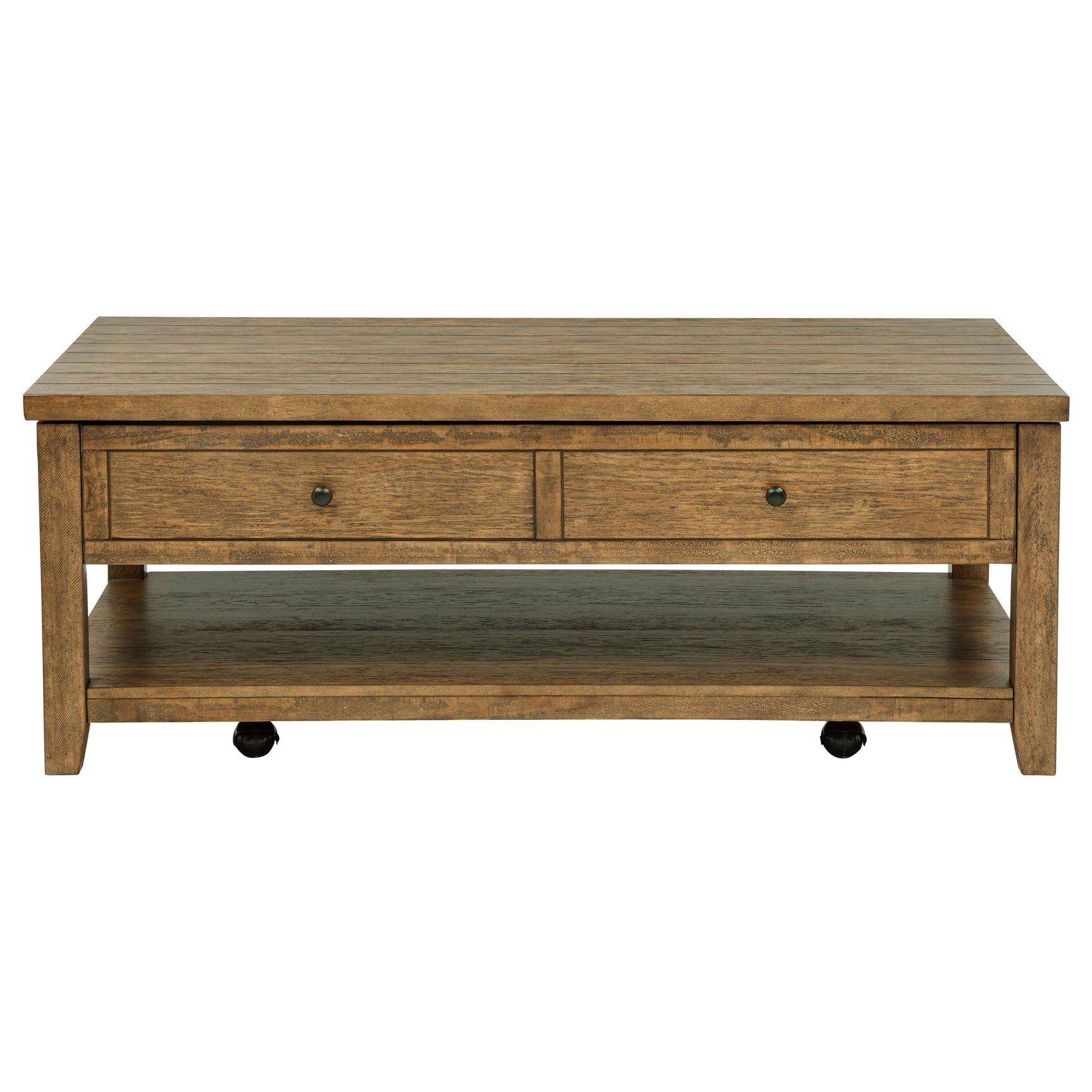 Payne Distressed Brown 48-inch Mobile Lift Top Coffee Table - Ornate Home