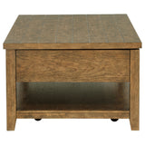 Payne Distressed Brown 48-inch Mobile Lift Top Coffee Table - Ornate Home