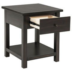Payne Distressed Java 1-drawer End Table - Ornate Home