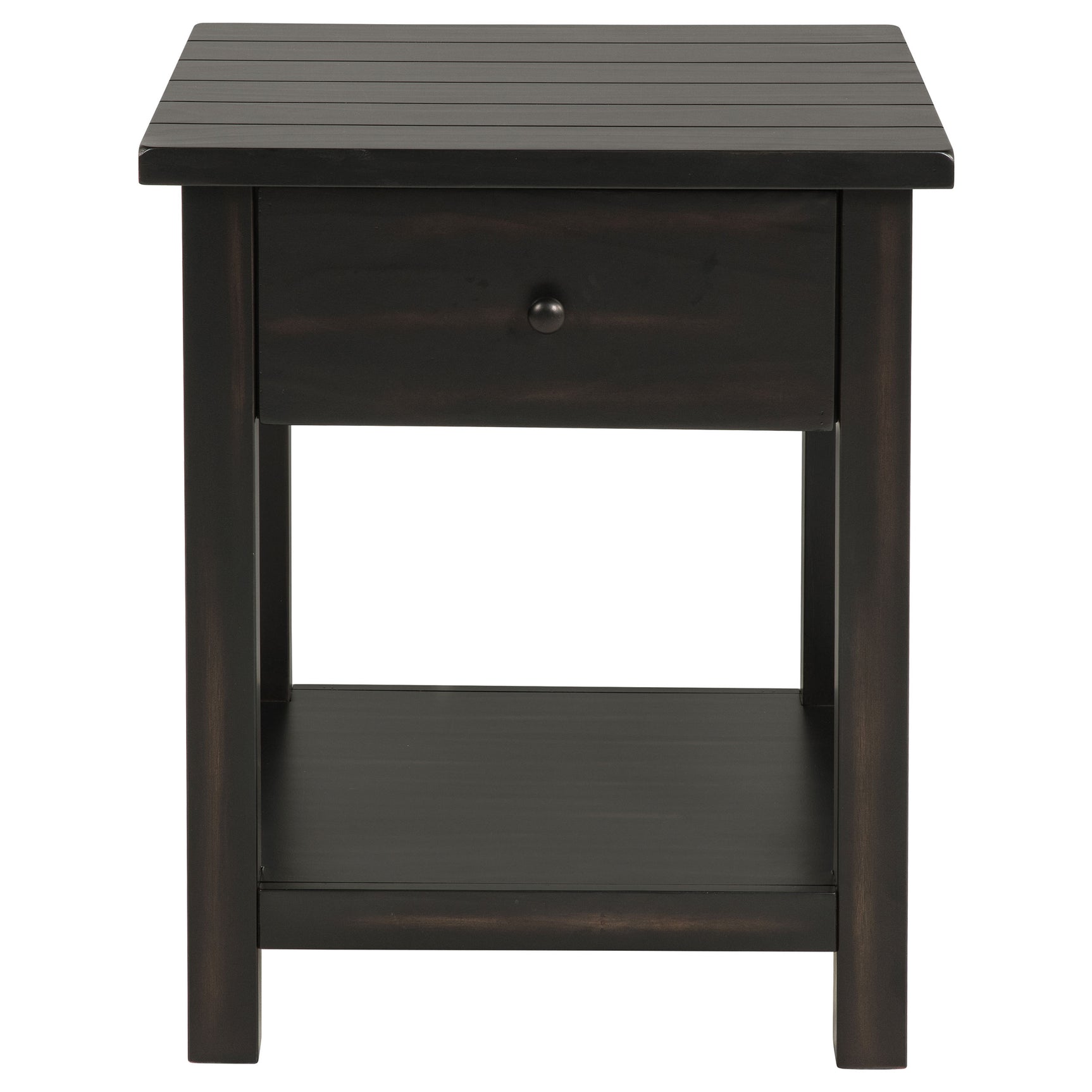 Payne Distressed Java 1-drawer End Table - Ornate Home