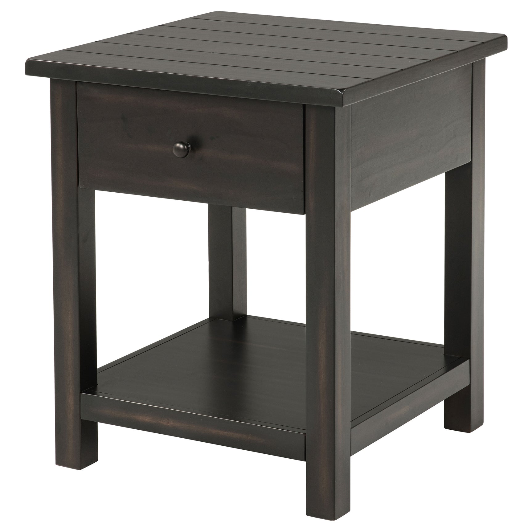 Payne Distressed Java 1-drawer End Table - Ornate Home