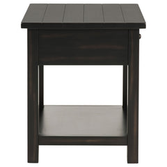 Payne Distressed Java 1-drawer End Table - Ornate Home