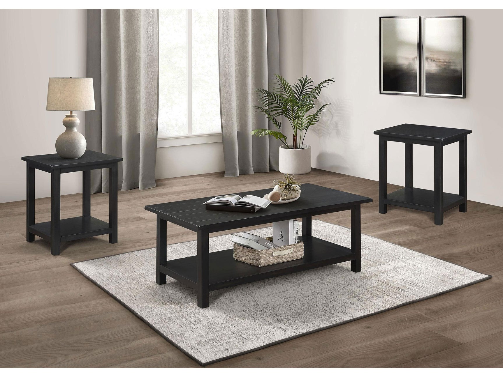 Payne Distressed Java 3-piece Coffee and End Table Set - Ornate Home