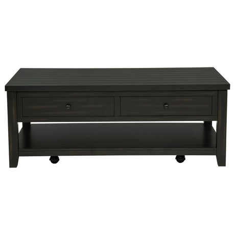 Payne Distressed Java 48-inch Mobile Lift Top Coffee Table - Ornate Home