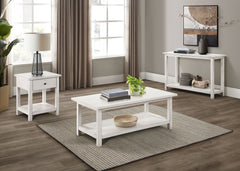 Payne Distressed White 1-drawer End Table - Ornate Home