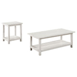 Payne Distressed White 2-piece Coffee and End Table Set - Ornate Home