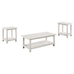 Payne Distressed White 3-piece Coffee and End Table Set - Ornate Home