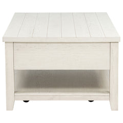 Payne Distressed White 48-inch Mobile Lift Top Coffee Table - Ornate Home