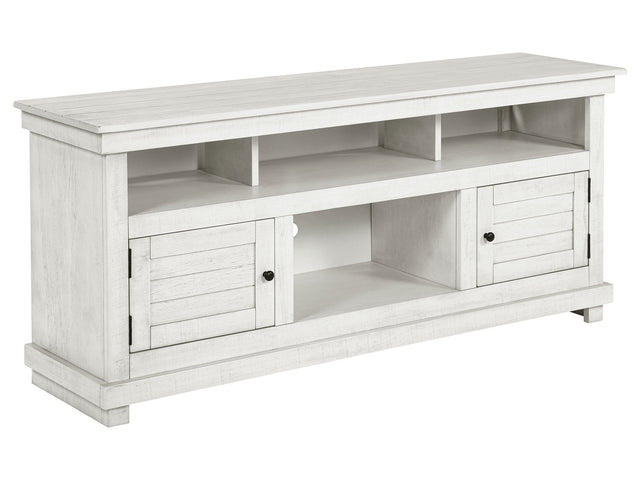 Payne Distressed White 60" TV Stand - Ornate Home
