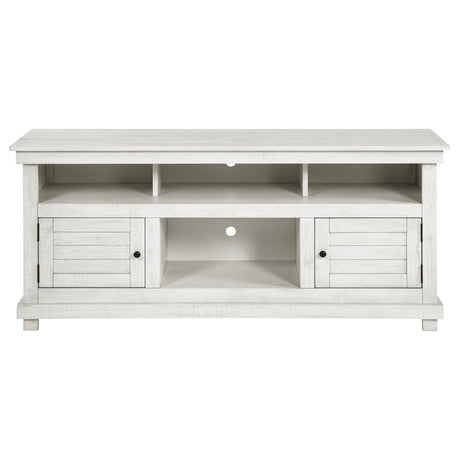 Payne Distressed White 60" TV Stand - Ornate Home