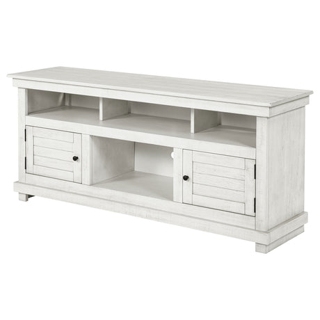 Payne Distressed White 60" TV Stand - Ornate Home