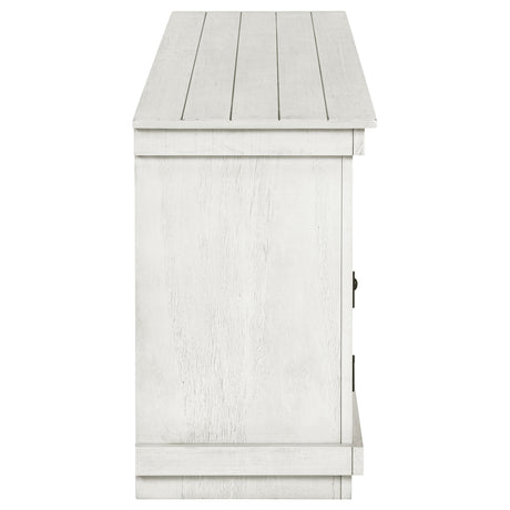 Payne Distressed White 60" TV Stand - Ornate Home