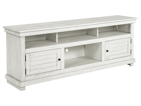 Payne Distressed White 70" TV Stand - Ornate Home